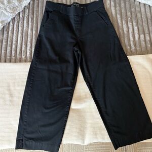 Gloria Vanderbilt Shape Effect  Black Wide-Leg Cropped Pants size 10